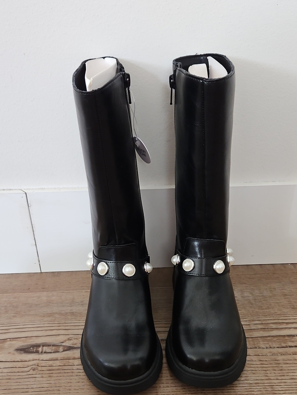 Sonoma Girls Black Pearl-Accent Mid-Calf Boots
